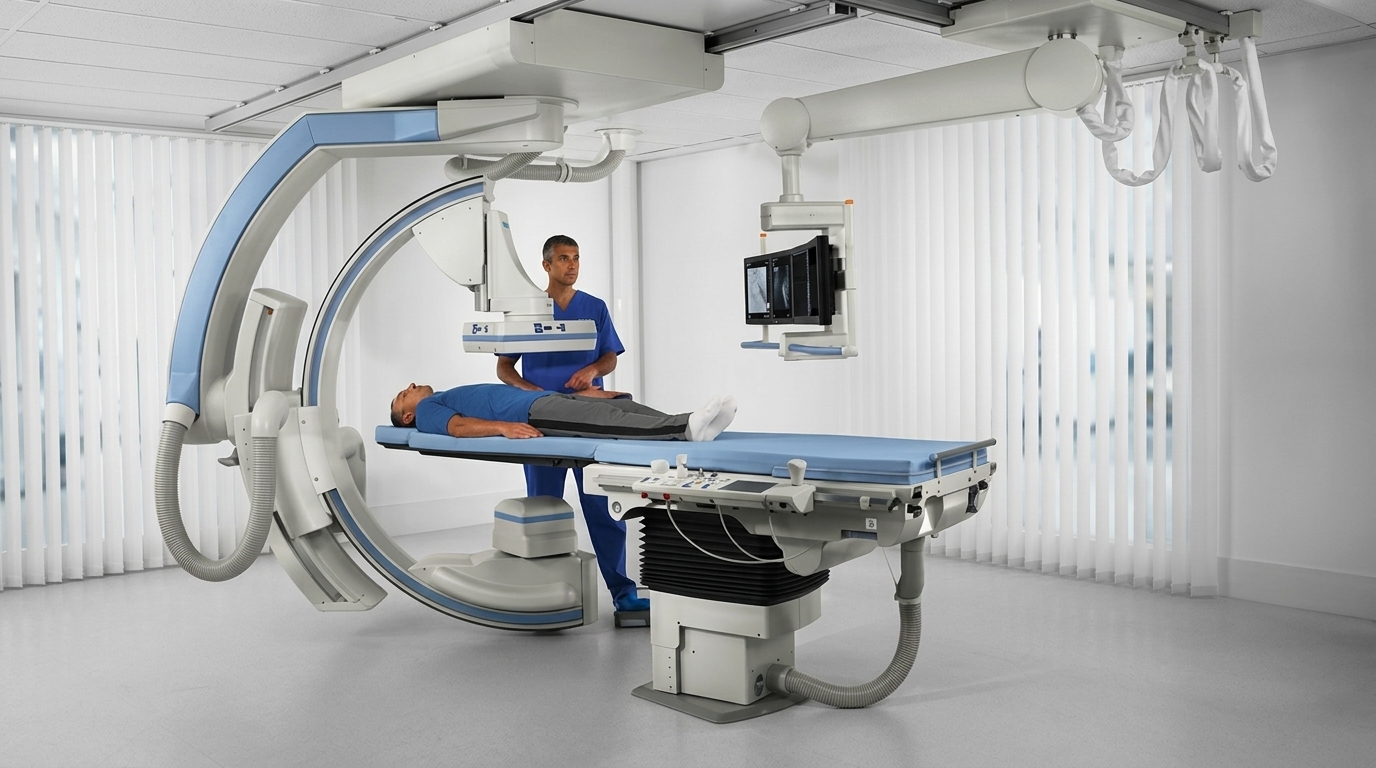 A CEMA imaging suite prepared for a scan
